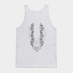 Flower love hands Tank Top